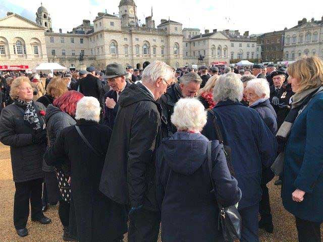Our group ready to march at The Cenotaph 10th November 2019