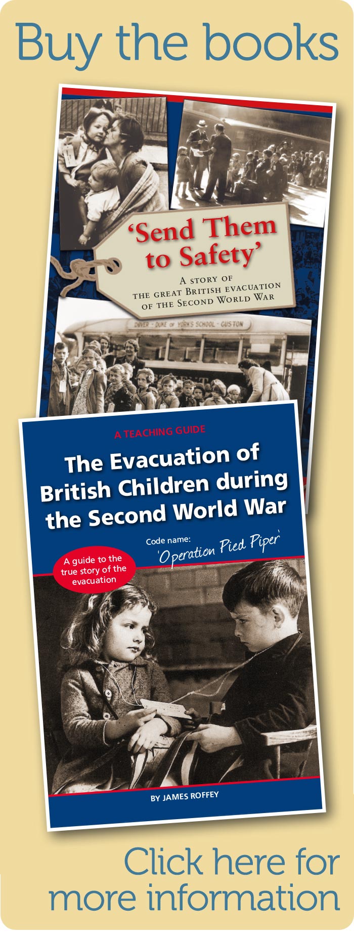 Buy the books on the great evacuation, factual books and teaching guides