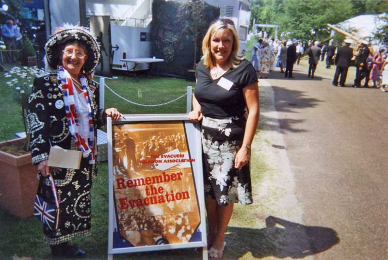 A Pearly Queen and Karen at the St. James's Park event, London in July 2005.